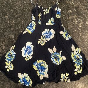 Old Navy Navy Floral Sundress (NEEDS SEWING)